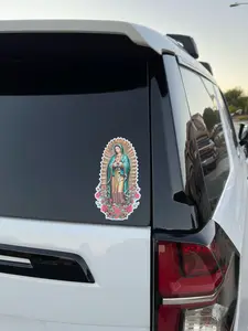La Virgen De Guadalupe Mexico Vinyl Car Sticker - Colorful Decor Decorative Set Ornaments Religious Mexico Truck Decals Wheel Decal