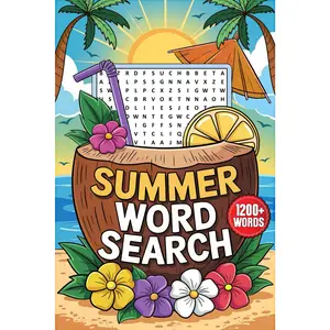 Summer Word Search 1200+ Words: Relaxing Word Find Puzzles for Adults and Seniors, Large Print Activity Book with Solutions