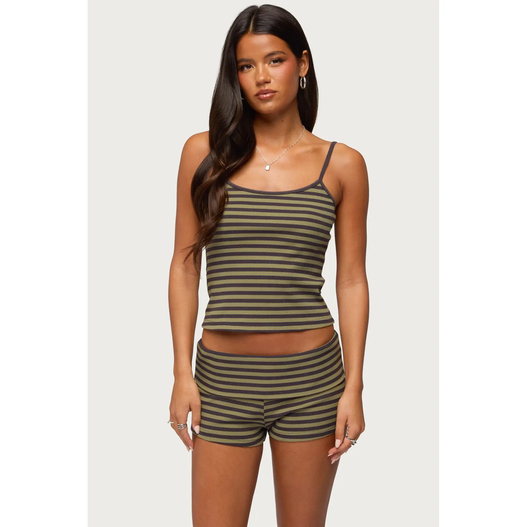 Jody Striped Ribbed Tank Top