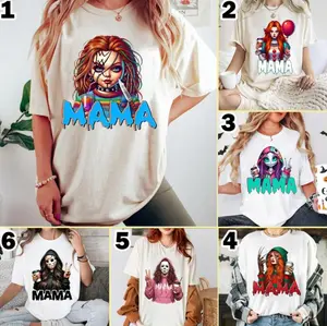 Custom Halloween Shirt - Spooky Mama Shirt, Halloween Horror Mama Tshirt, Killer Halloween Spooky Season Shirt, For Men And Women, Gift For Him