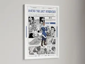 Avatar The Last Airbender Anime Wall Collage, Manga Wall Art, Curated Manga Panels, Anime Wall Art, Minimalist Manga Poster - Trendy Anime Poster Gift (Number 04)