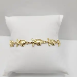 14K Gold laminated bracelet 7”- 8” with extension  -inch length