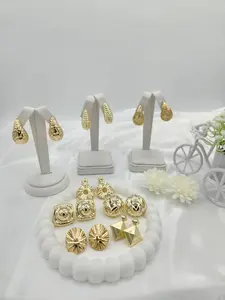 14k gold layered earrings Stylish, durable & elegant.  (47)