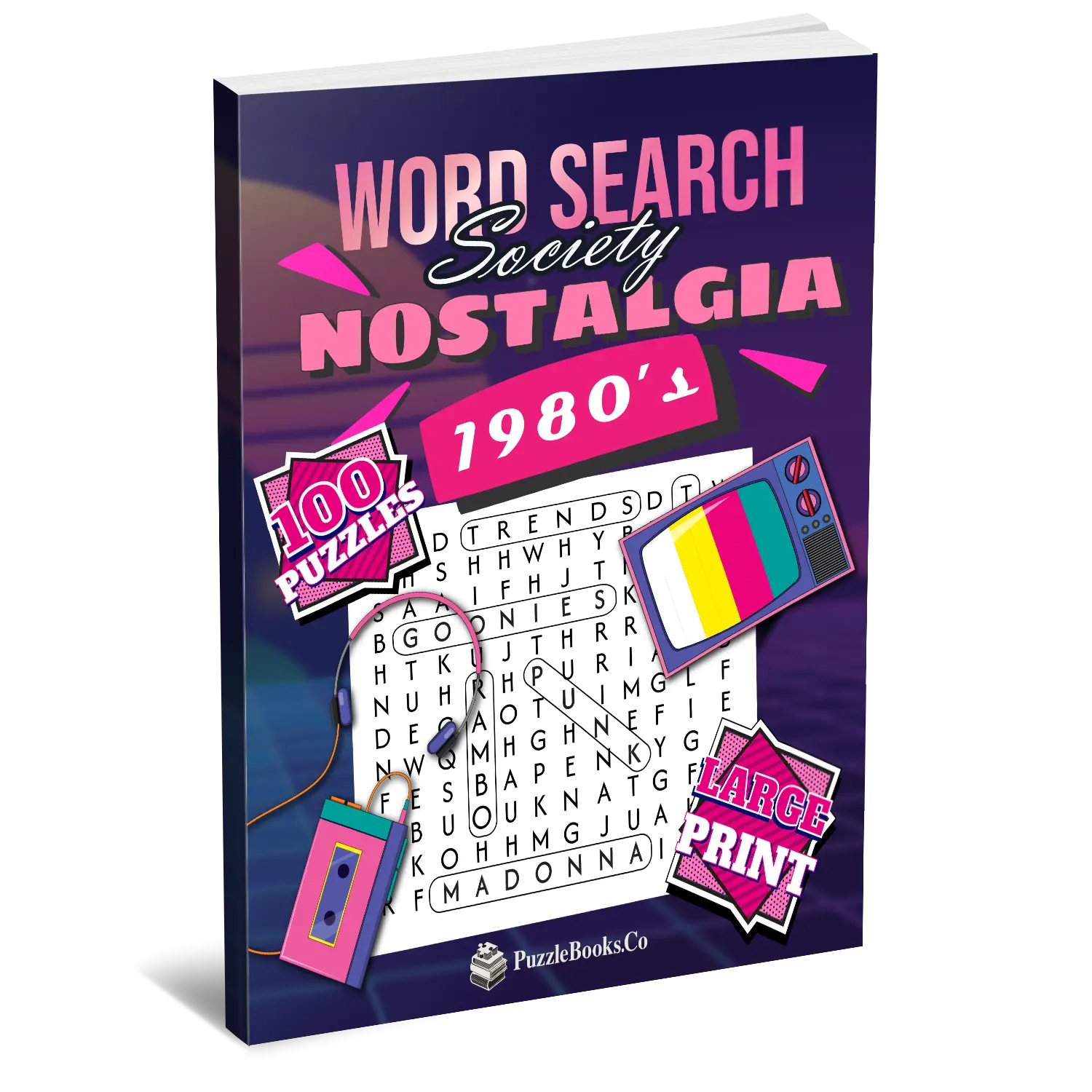 Word Search Society - 1980's Nostalgia [Large Print]