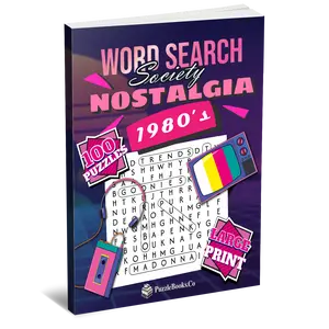 Word Search Society - 1980's Nostalgia [Large Print]