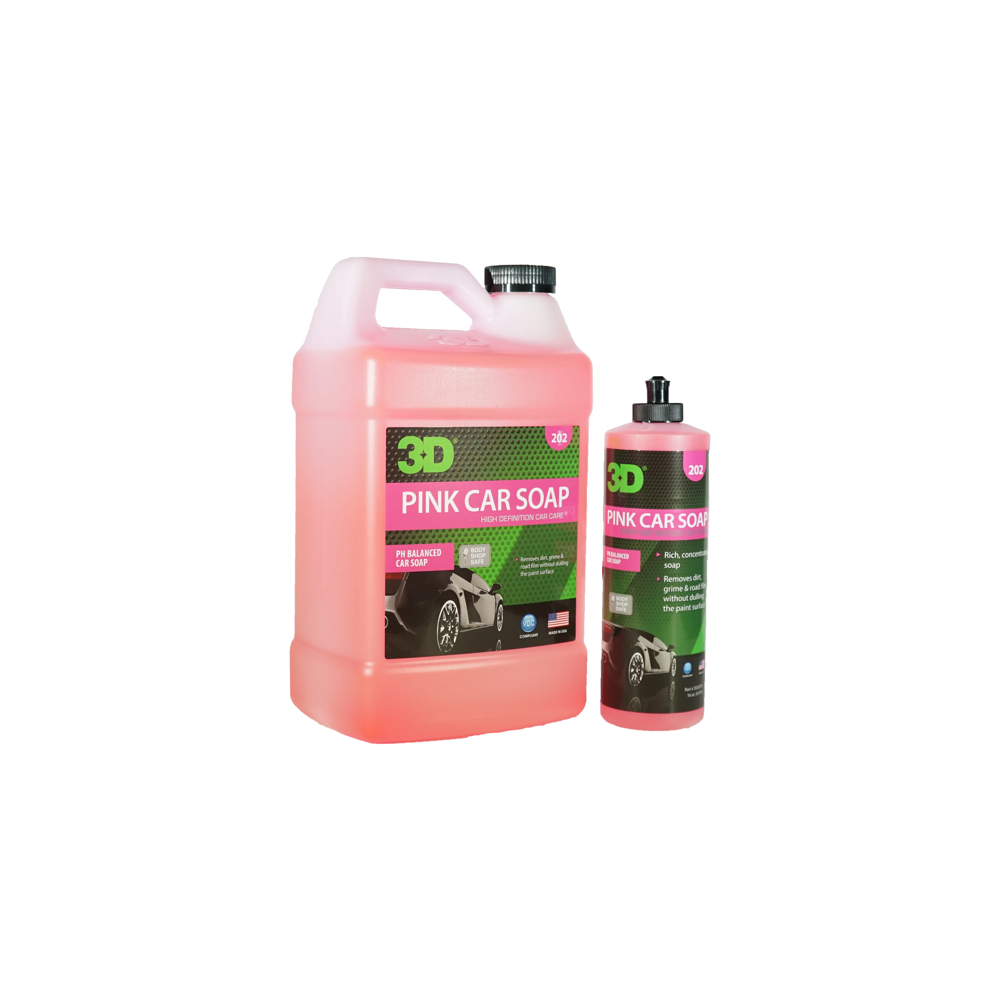 3D Car Care Foaming Pink Car Washing Soap for Automotive Cleaning & Maintenance, Foaming Car Soap
