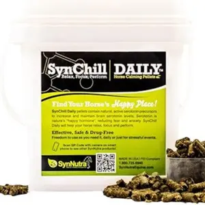 SynNutra SynChill Daily 100% Natural & Nutritional Supplement, Designed for Focus & Performance, Approved by Olympians and Veterinarians, Daily Pellets - 30 Servings