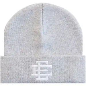 Pre-owned Eric Emanuel EE Beanie Heather Grey/White