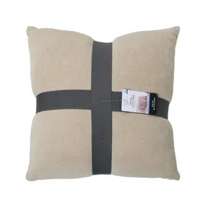 Mainstays 18" x 18" Solid Chenille Beige Polyester Decorative Pillow Set (2 Count)