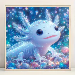 5D DIY Diamond Arts Colorful Painting Kit, 1 Set Cute Fish Design Diamond Arts Colorful Painting without Frame, DIY Decor Painting for Bedroom