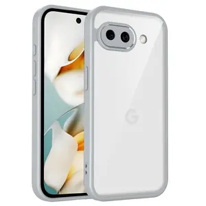 Google Pixel 9a Case, Air Cushion Shockproof Design, Silicone Bumper & Clear Matte Finish, Durable Protective Phone Cover for Pixel 9a 5g