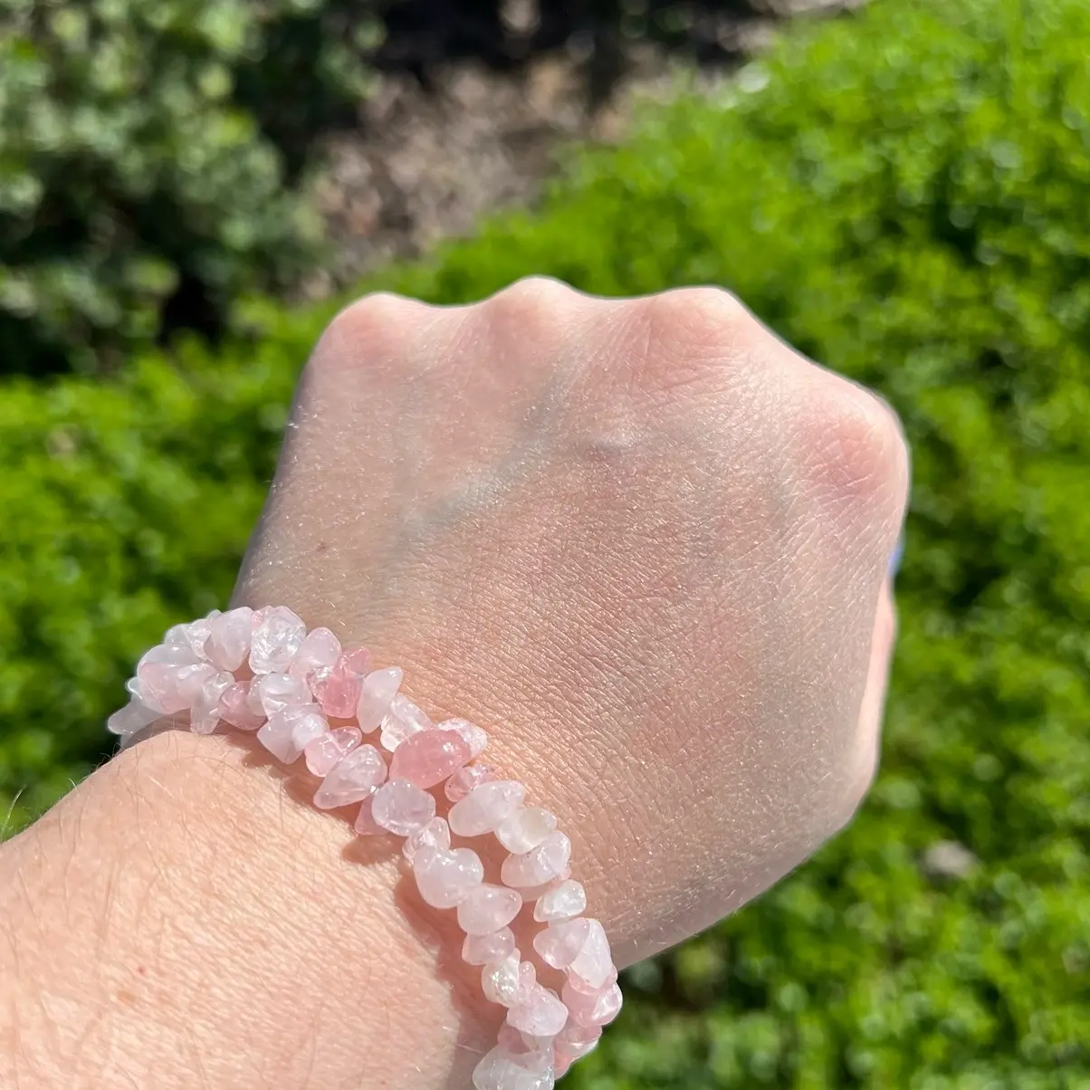 Rose Quartz Bracelet Stretchy Band Bracelet