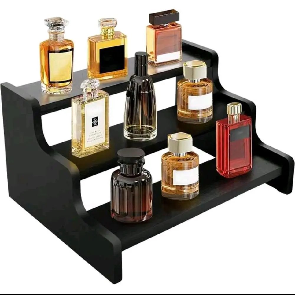 Wooden Cologne organizer, perfume Organizer Stand,Wooden display for Fragrances, Dessert, Cupcakes, Makeup