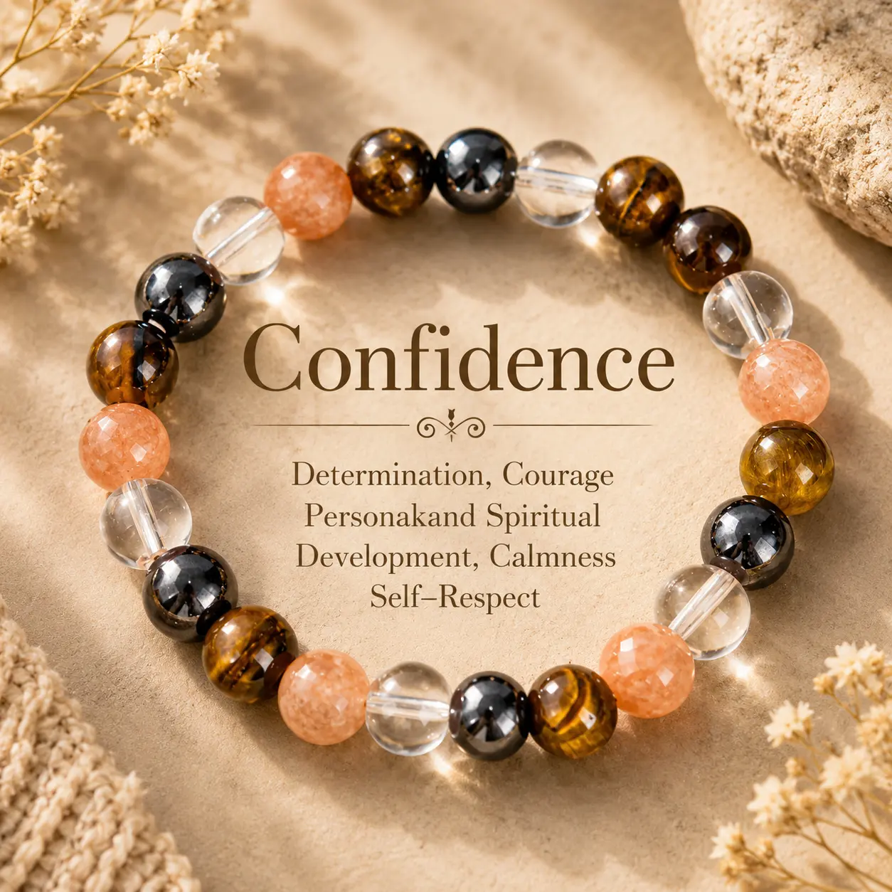 1PC Solar Plexus Chakra Healing Crystals Beads Band With Tiger Eye For Stress Relief Bracelet, Men And Women's Confidence And Self-Esteem Jewelry Gift - Homeopathic Solid Format summerwins,summerwins