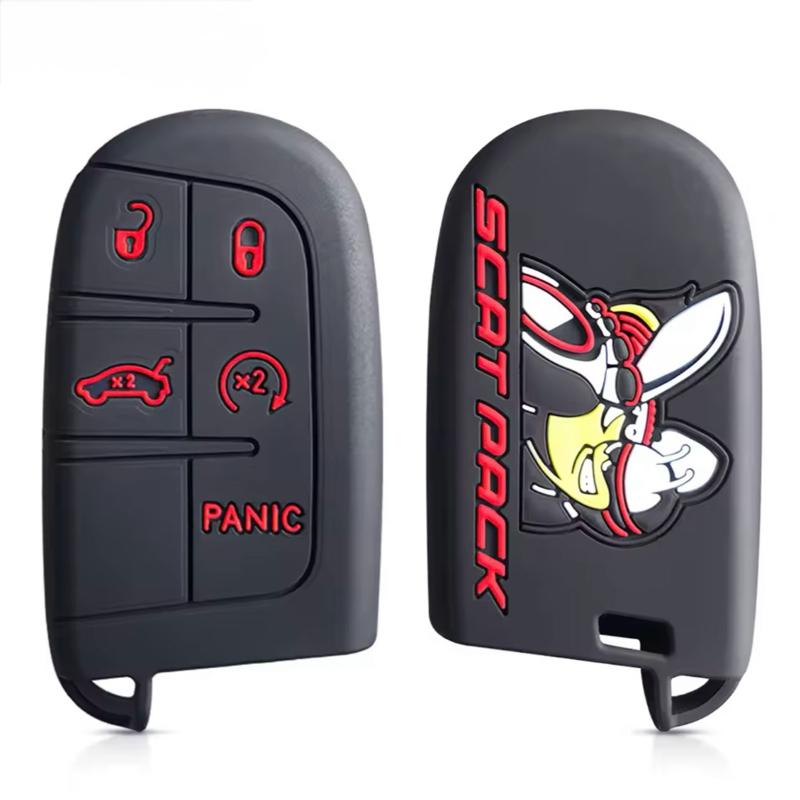 Dodge Car Key Cover Case Protector For Scat pack 392 Charger Challenger (QTY 1) Red Truck Accessories Vehicle