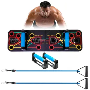 Ultimate chest building, chest pumping pushup board with resistance bands