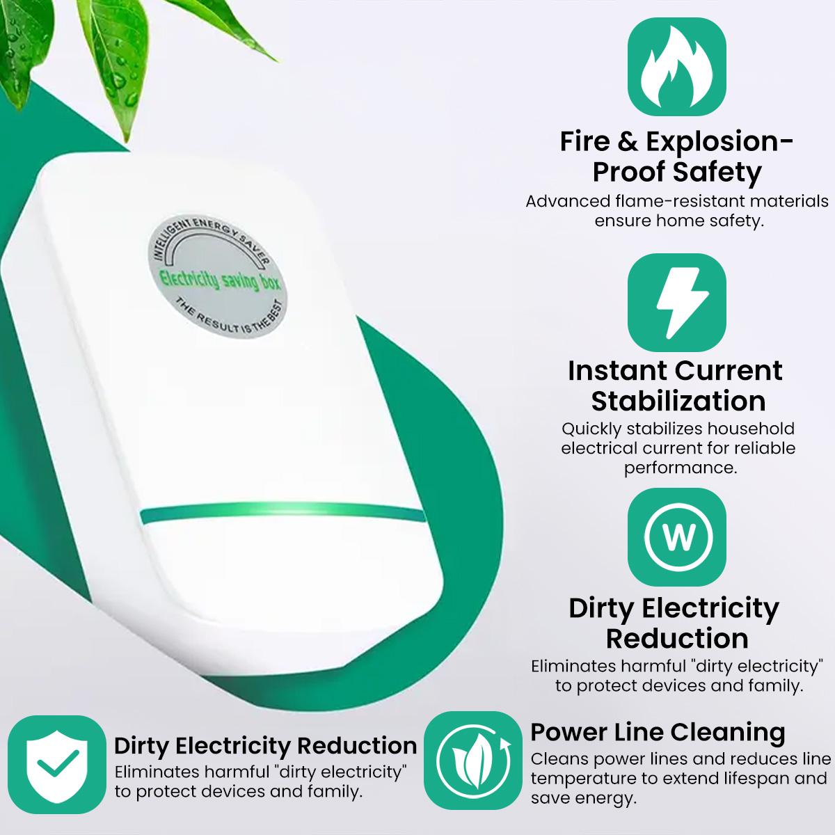 Energy Saver Plug-In Power Box with US Plug 2026 Updated Design, Compatible with 90–250V Input Range