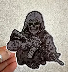 Tactical Military Skull Sticker, Tactical skull Sticker, ar15 sticker, military sticker, tactical sticker, tactical gear sticker, Laptop Sticker