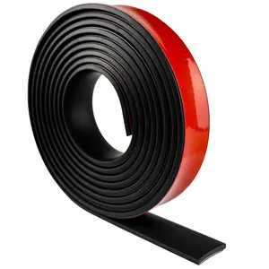Neoprene Rubber Strips Self Adhesive Solid Rubber Sheets Rolls & Strips for DIY Gaskets Crafts Pads Seals Warehouse Flooring Neoprene Sheet with Adhesive Backing (1" Wide x 1/8" Thick x 20' Long)