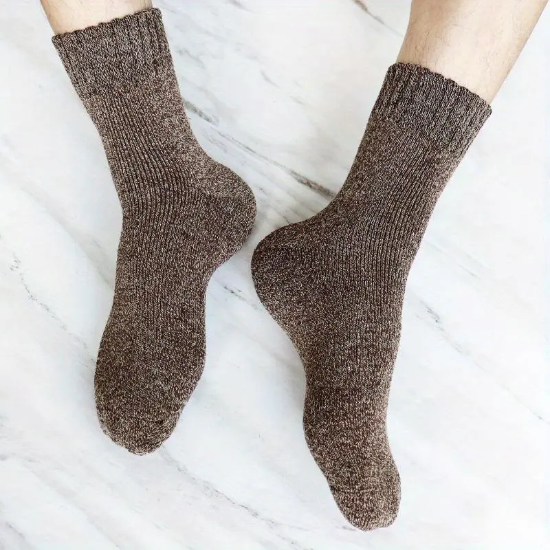 10 Pairs Men's Warm Socks, Warm Socks, Multi Piece Set, Warm Socks, Warm Wool, Warm Winter Thick Boots, Wool Socks Christmas Thermal