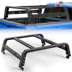 POFENZE Truck Bed Rack for Mid/Full Size Pickup Adjustable 49.2"-70.8" Length Overlanding Bed Rack for No Bed Rails Trucks