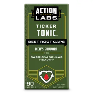 ACTION LABS Ticker Tonic - Beet Root Caps, Health & Nutrition Wellness Supplement, Vitamins Supplement