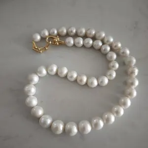 White Fresh Water Pearl Strand Necklace