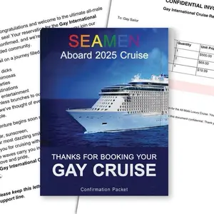 Prank Mailer - Thanks For Booking Your Gay Cruise Prank Package - Funny Anonymous Prank Mailer Envelope – Hilarious Joke Gift, Gag Surprise for Friends.