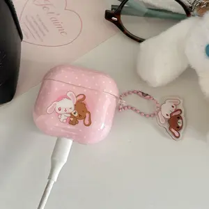 Polka Dot Cute Sweet Bunny Earphone Case for Apple AirPods Pro 2/pro/AirPods 4/AirPods 3/AirPods 2, Fashion Women's Design