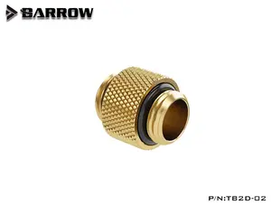 Barrow G1/4" 10mm Male to Male Adapter Fitting - Gold