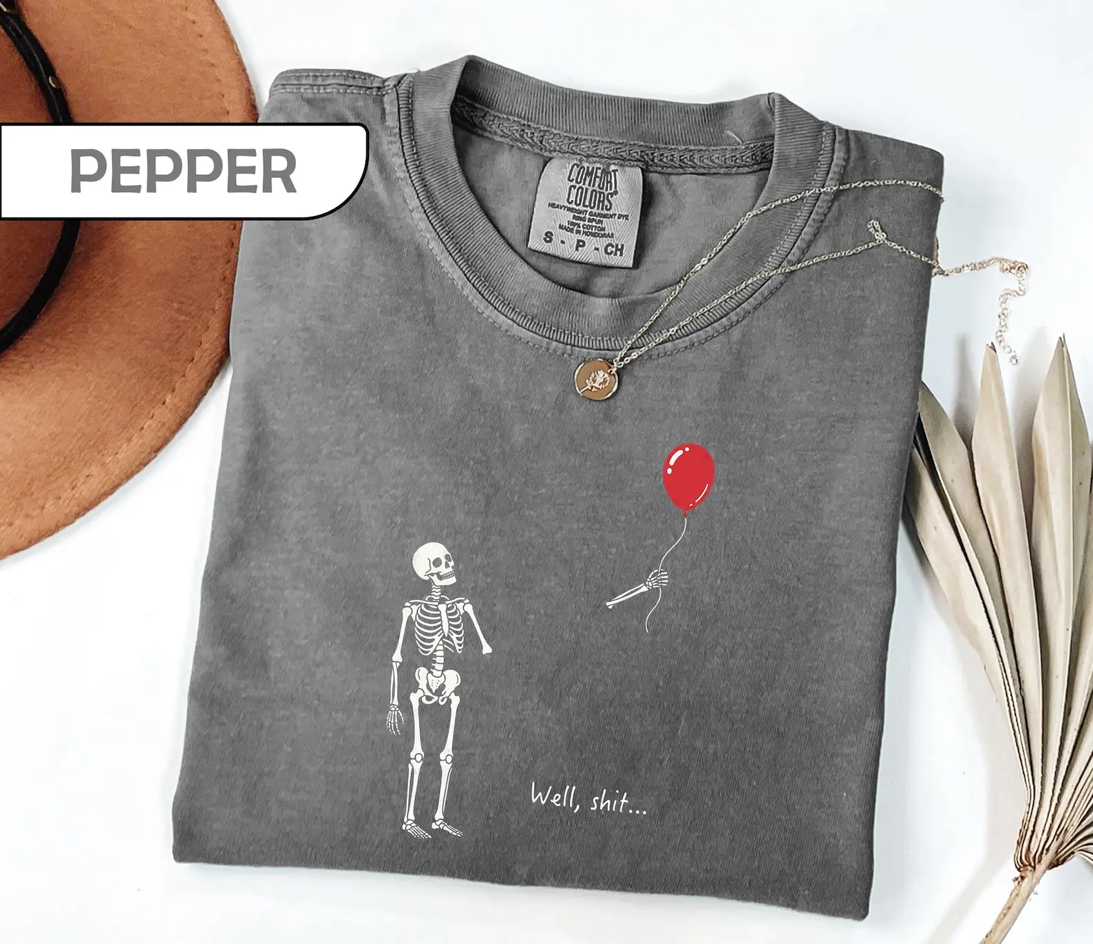 Comfort Colors Well Shit Shirt Sarcastic Skeleton Tee, Funny Dark Humor T-Shirt, Minimalist Skeleton Graphic Shirt, Relatable Meme Gift