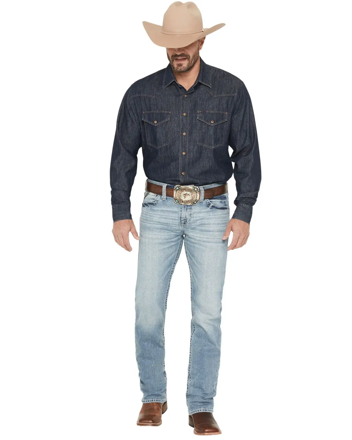 Ariat Men's M7 Rocker Shasta Light Wash Slim Straight Stretch Denim Jeans - 10031997 Ariat Men's M7 Rocker Shasta Light Wash Slim Straight Stretch Denim Jeans - 10031997