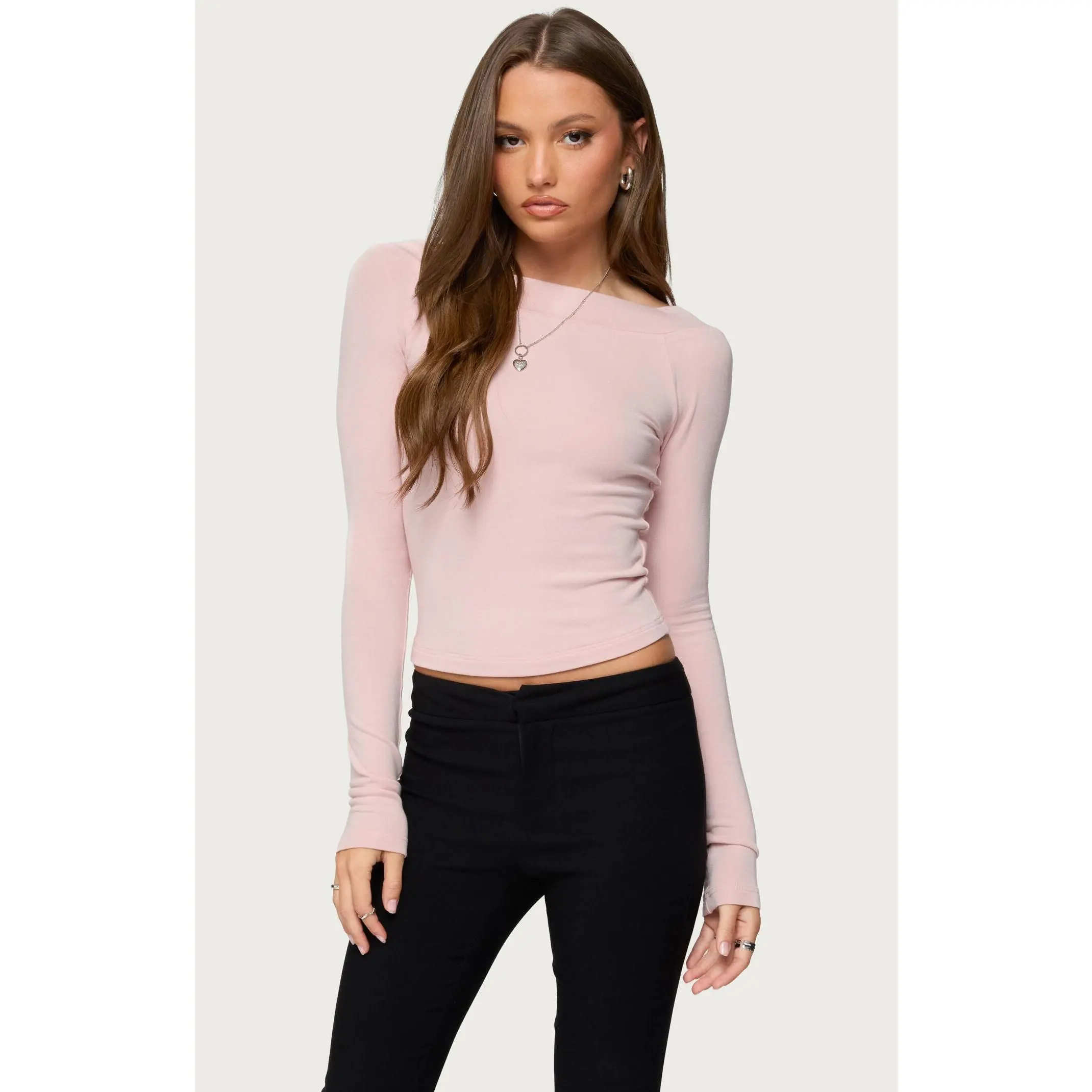 Edikted Women's Embry Boat Neck Raglan Top
