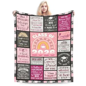 Graduation Gifts Blanket - 2026 High School College Graduation Gifts for Her Him - Class of 2026 Throw