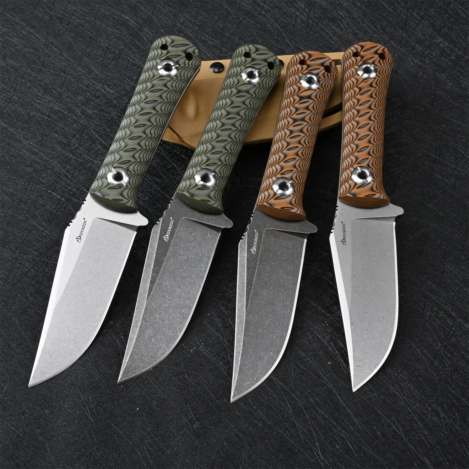 SDOKEDC DC53 Steel EDC Multi-Tools with Steel Blade, G10 Grip, Protective Kydex Sheath - Durable Outdoor Tool, Multifunctional Outdoor Fishing Emergency Supply