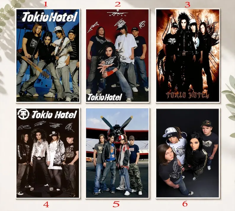 Tokio Hotel Band Vintage Poster Wall Art Print Music Decor Rare Fan Gift - High Quality - Gift for Her & Him