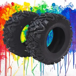 Gaomon 26x9-12 Tubeless ATV/UTV Tires, Set of 2 6PR All-Terrain Mud Tread Off-Road Tires