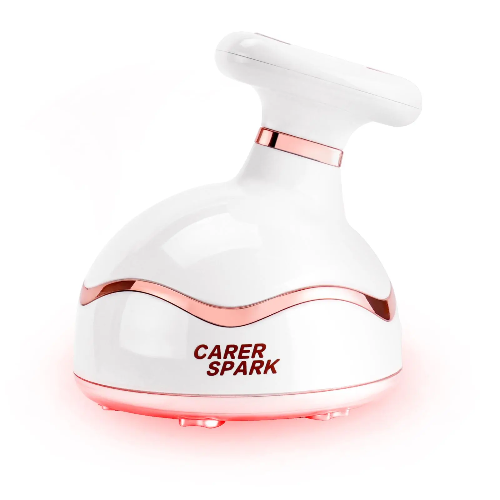 CARER SPARK Handheld Body Massager for Legs & Belly - Lymphatic Drainage & Anti swelling Tool with Heat, Vibration - Electric Machine Reduces Stretch Marks White Detox Gift summervibes