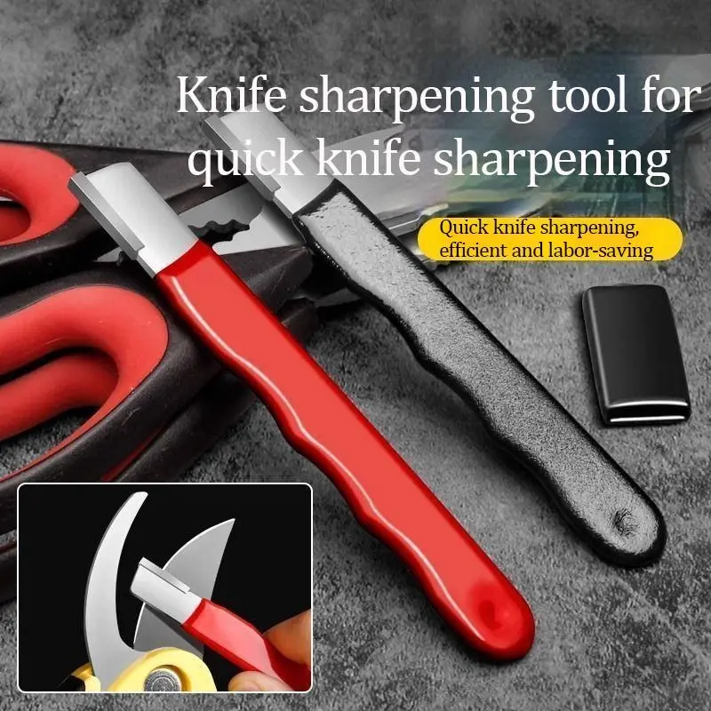 2 pieces Knife sharpening tool kitchen knife scissors machete axe sharpener repairer garden fruit tree pruning whetstone
