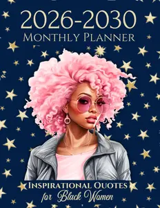Black Girl Planner 2026-2030 Schedule Organizer From January 2026 to December 2030 60 Months with US Holidays