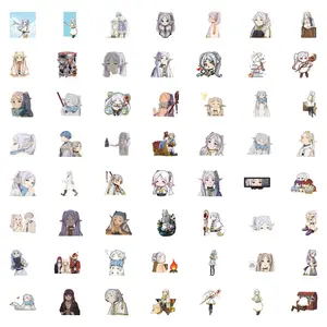 55 Pcs Frieren Beyond Journey's End Cartoon Graffiti Stickers, Car Luggage Decals, Car Decorative Sticker, Fun and Creative Decorations for Kids and Adults