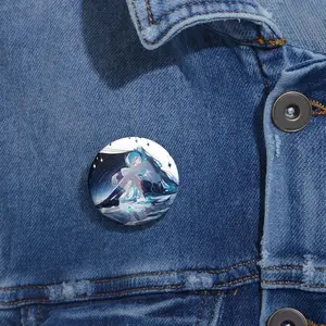 Miku Art Print Pin Button, Custom Anime Badge, Vocaloid Fan Gift, Kawaii Pinback Button, Anime Accessory, Cute Merchandise