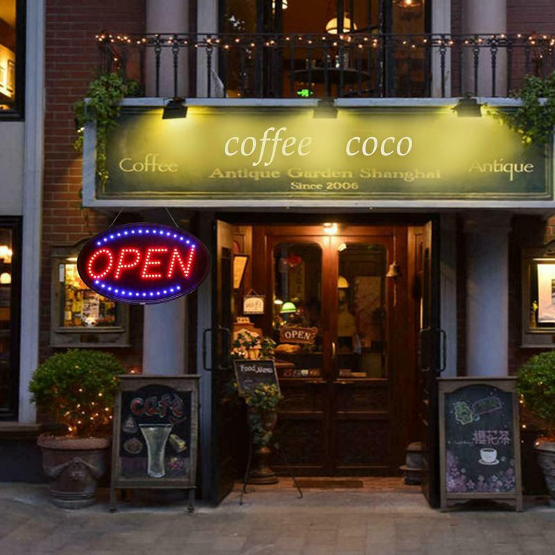 Animated Motion Ultra Bright OPEN Business Sign Store LED Neon Light with ON/OFF