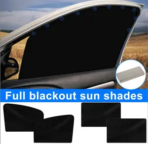 Full Blackout Magnetic Car Window Shades – UV Protection & Privacy, Keep Cool, Foldable Universal Fit for Side Windows, Car Accessories for Daily Driving