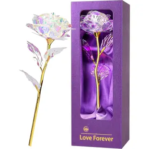 Birthday Gifts for Women,Christmas Rose Gifts for Her Mom,Rainbow Rose Present for Her,Sweet Artificial Flower for Wife,Grandma,Women,Christmas,Birthday,Anniversary,Valentines,Mothers Day