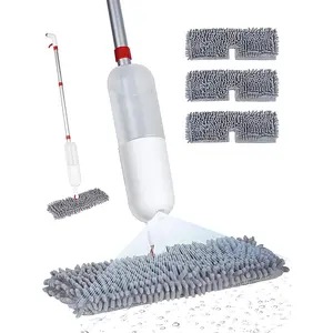 Mops for Floor Cleaning, Spray Mop Floor Mop for Effortless Floor Cleaning - Wet & Dry, 3 Reusable Double Side Microfiber Washable Pads, for Laminate, Ceramic, Vinyl, Tile - Home & Commercial Use