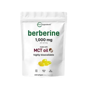Micro Ingredients Berberine 1000mg with MCT Oil, 240 Softgels
