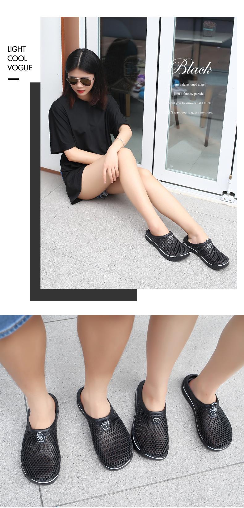 Unisex Breathable Mesh Clog Slippers, Quick-Dry Hollow-Out Slip-On Women's Shoes, Non-Slip Water Footwear for Beach & Daily Summer Use, Slipper,back to school,back to school haul