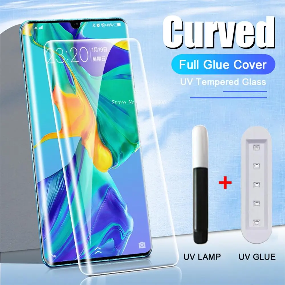 4Pcs UV Tempered Glass For Samsung Galaxy S22 S21 S20 S10 S9 S8 Screen Protector Note20 Note10 S 22 Ultra 21 Note 20 10 9 8 Plus
