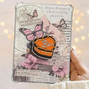 Every Day Is Halloween Pumpkin Cake Orange Heart Cute Spooky Magnetic Kindle Grip Book Lover Cute Bookish Kindle Accessories Phone Holder PopSocket Phone Grip Magnetic Pop Socket Phone Grip